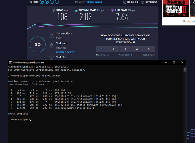 tracertvespeedtest