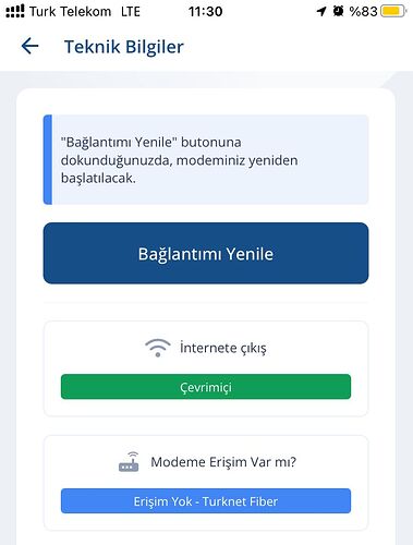 Erişim Yok - Turknet Fiber
