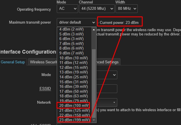 5ghz çıkış gücü